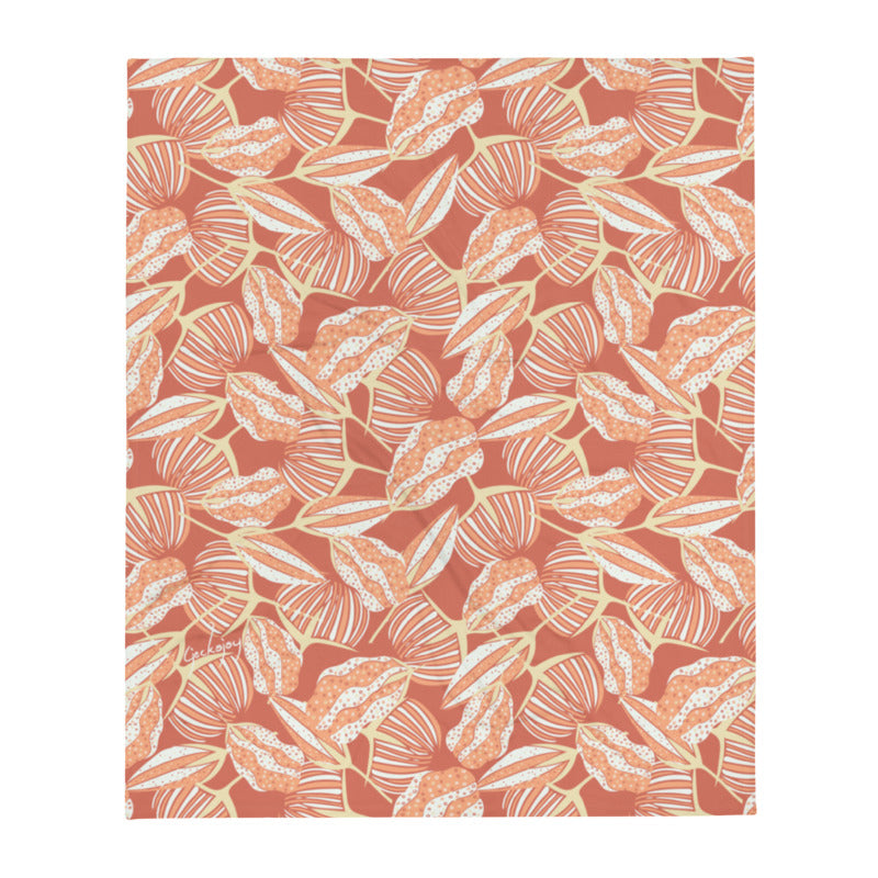 Estuary Seed Pods Throw Blanket-Geckojoy