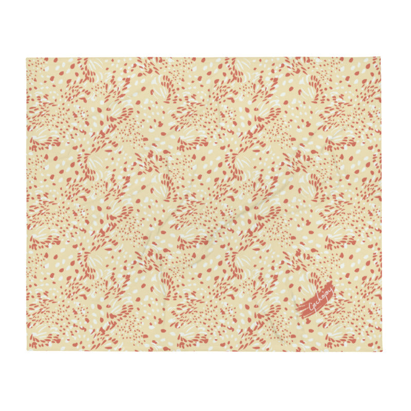 Kuaci Splashes Red Throw Blanket-Geckojoy
