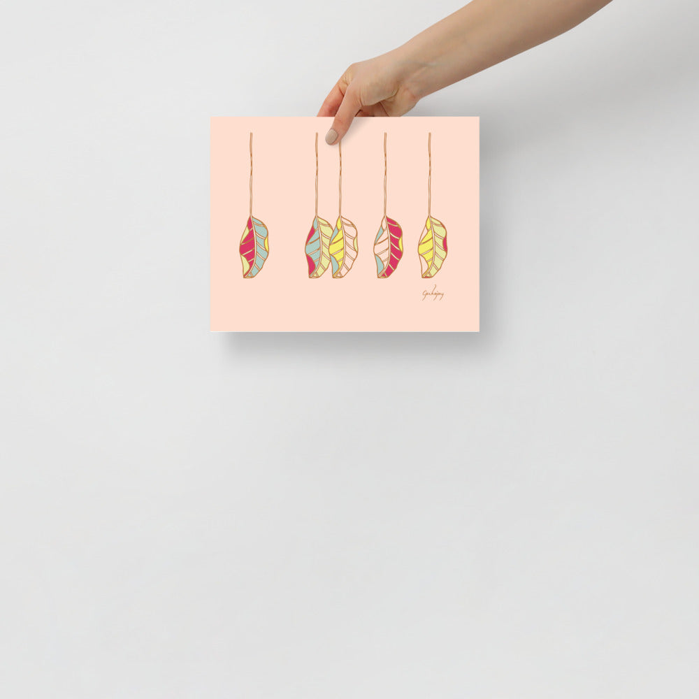 Leaf Line Unframed Print-Geckojoy