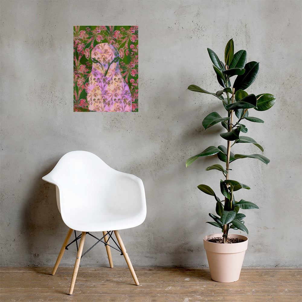 Angry Pink Bird Unframed Print-Geckojoy