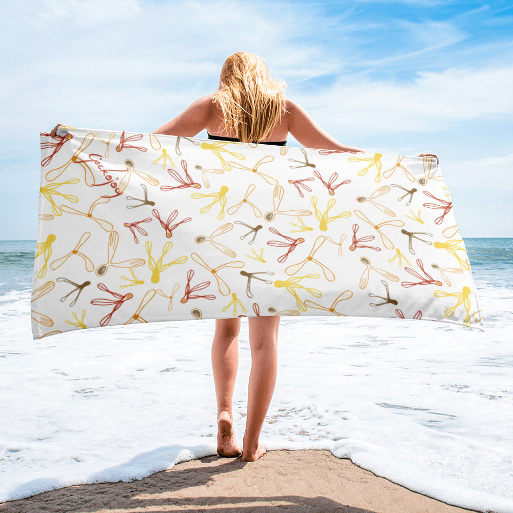 Spiralling Seeds Beach Towel-Geckojoy