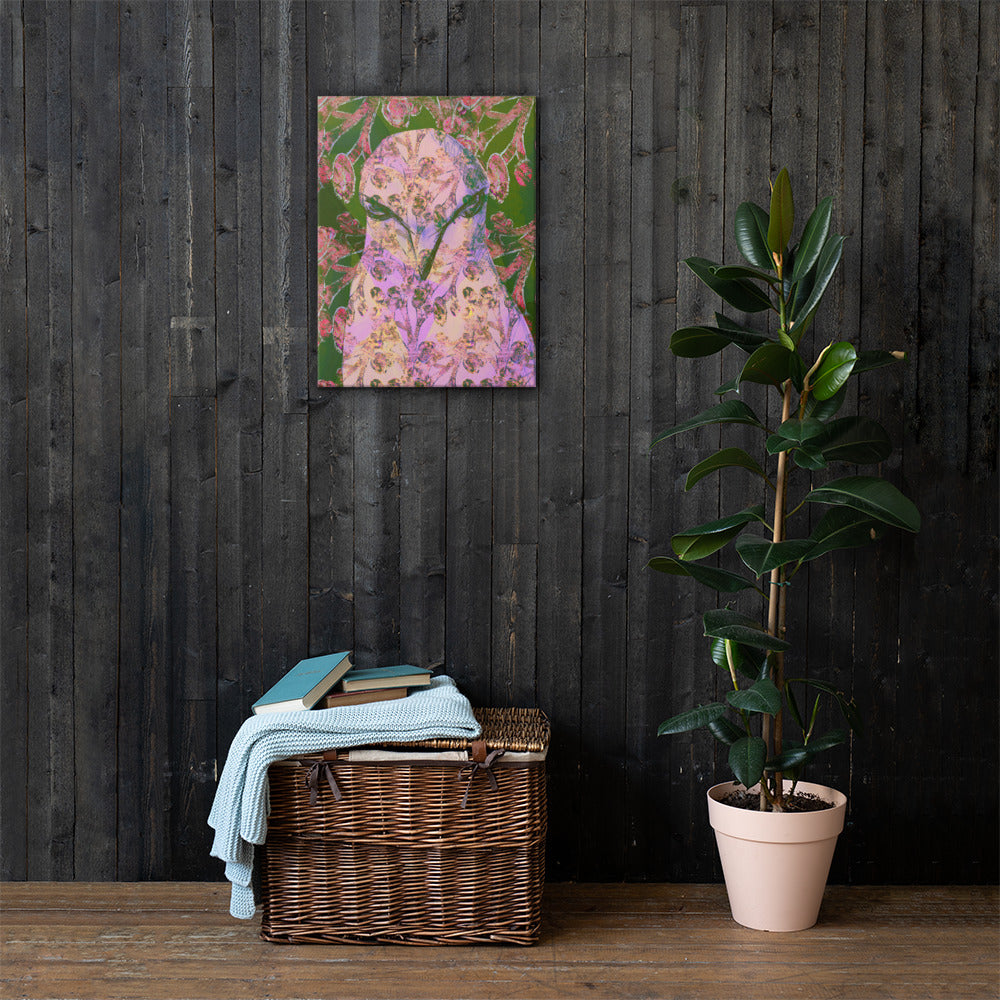 Fierce Pink Bird Canvas Print-Geckojoy