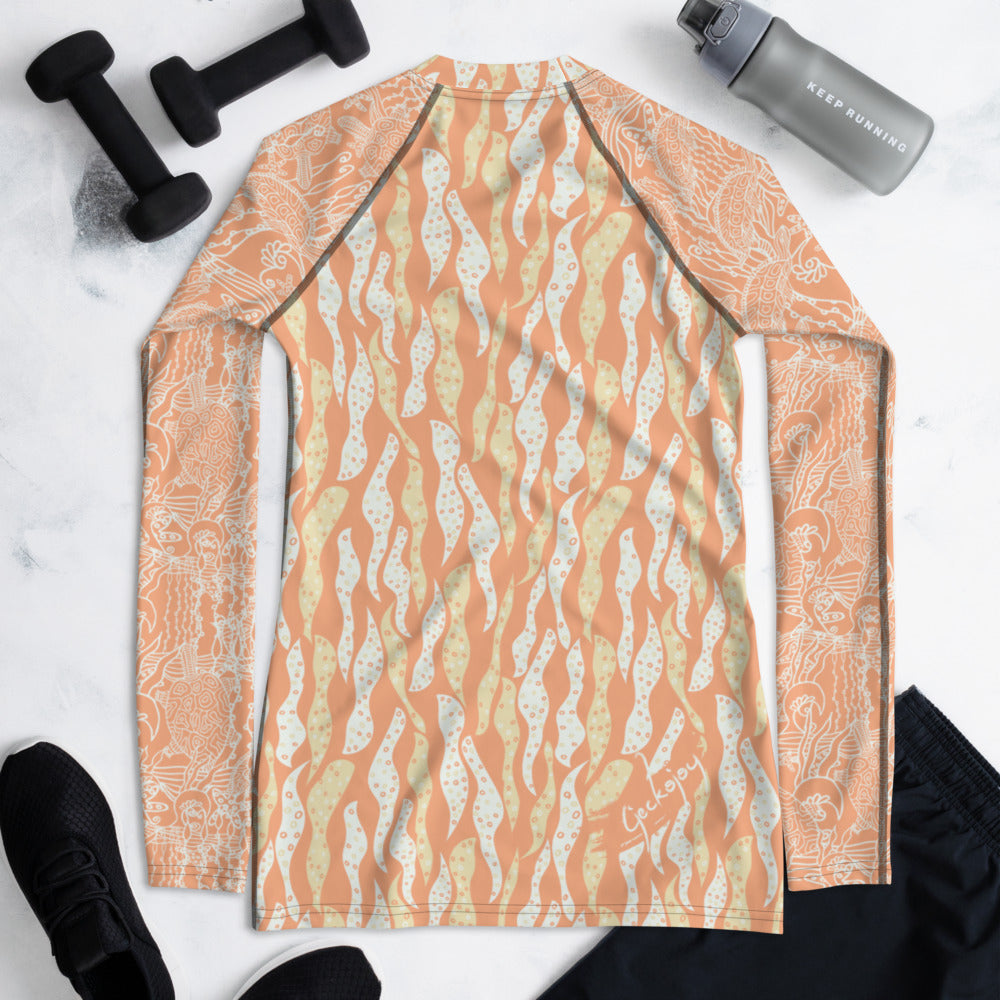 Sea Turtles Women's Rash Guard-Geckojoy