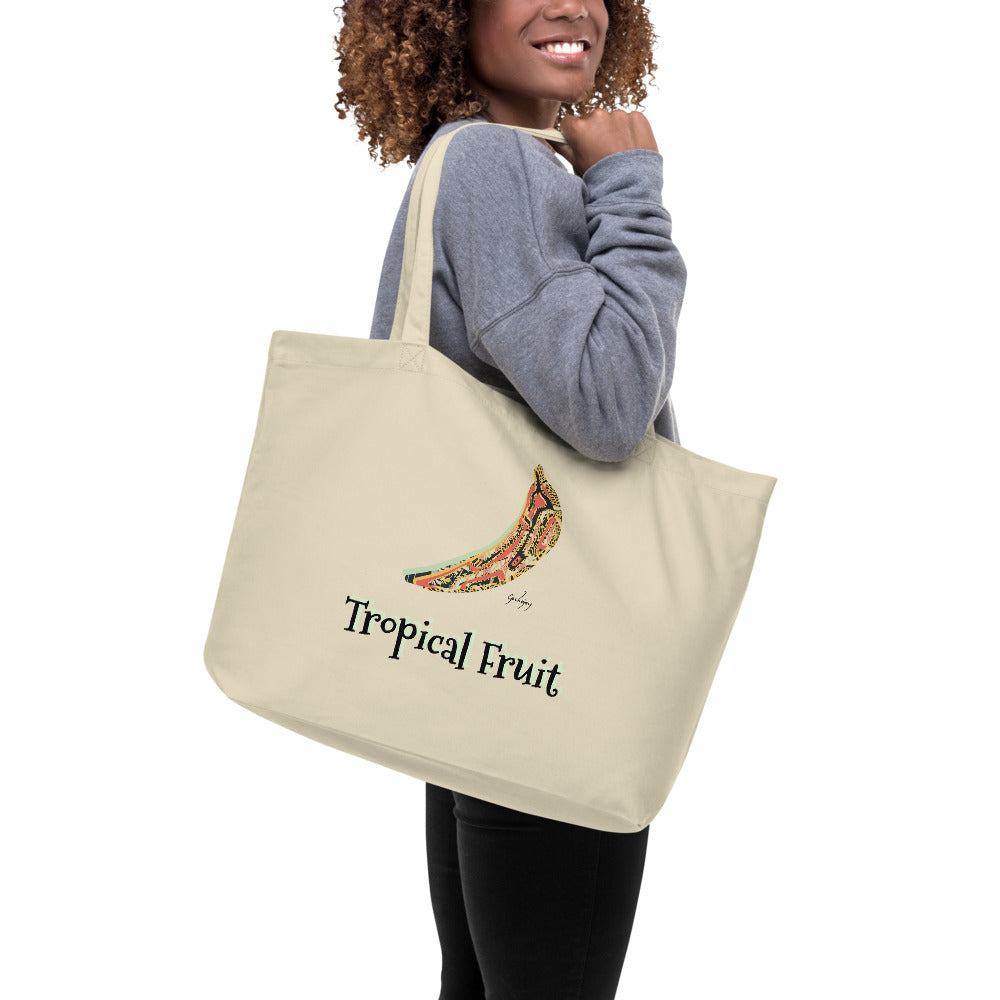 Tropical Flavour Personalised Organic Shopping Bag-Geckojoy