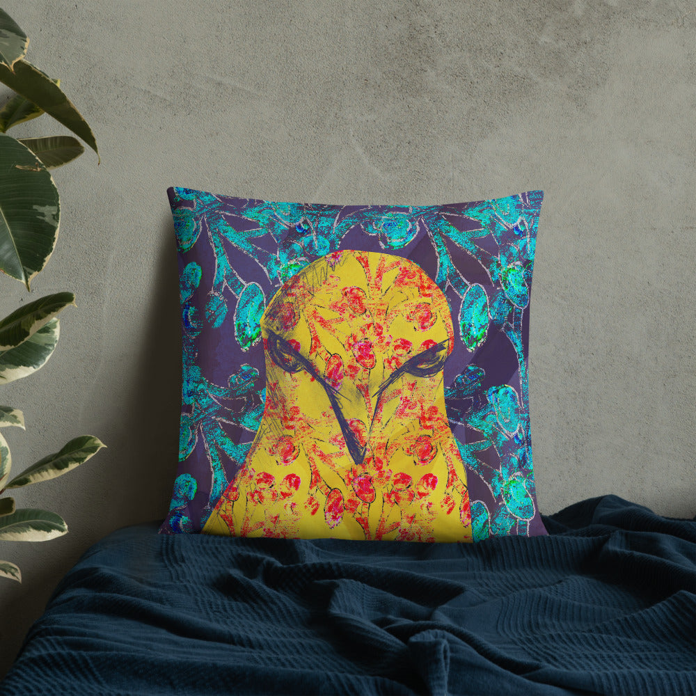 Angry Yellow Bird Indoor Pillows-Geckojoy