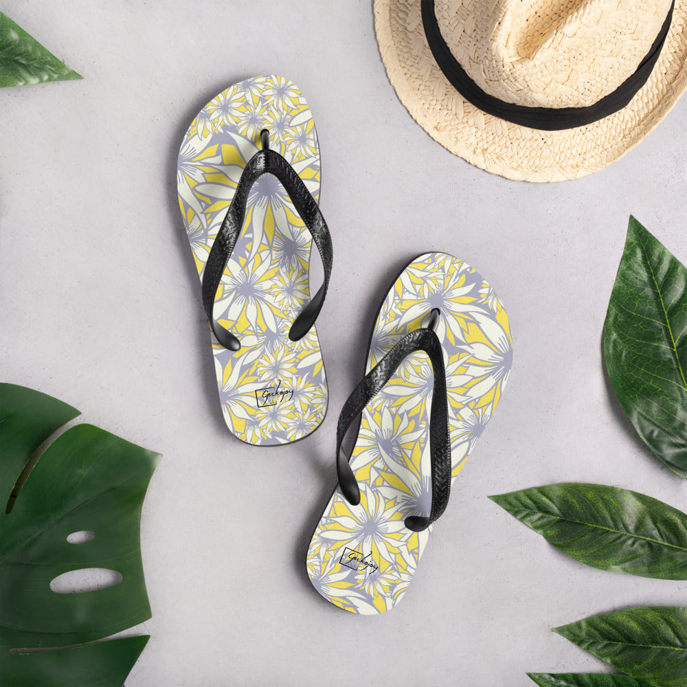 Crazy Daisy Flip Flops-Geckojoy