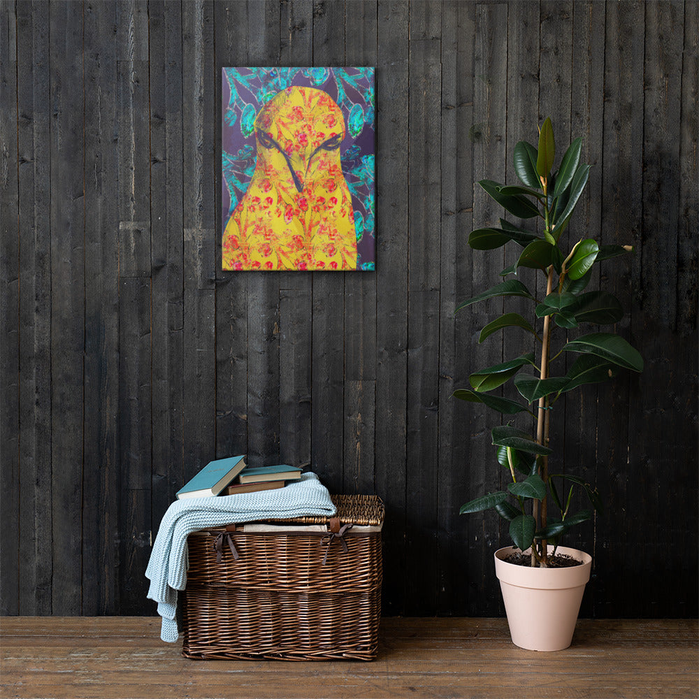 Fierce Yellow Bird Canvas Print-Geckojoy