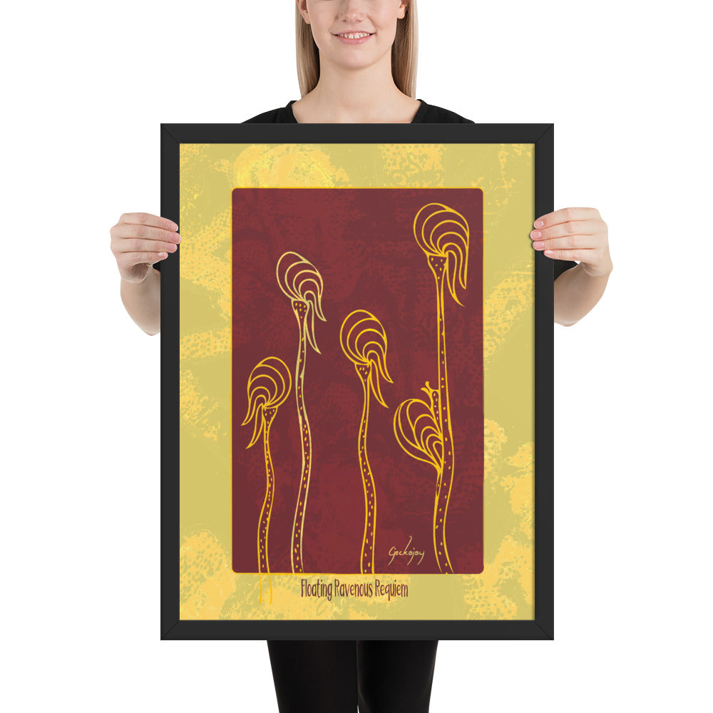 Floating Ravenous Requiem Framed Print-Geckojoy