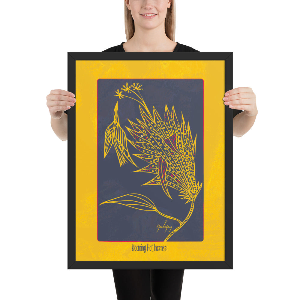 Blooming Hot Incense Framed Print-Geckojoy
