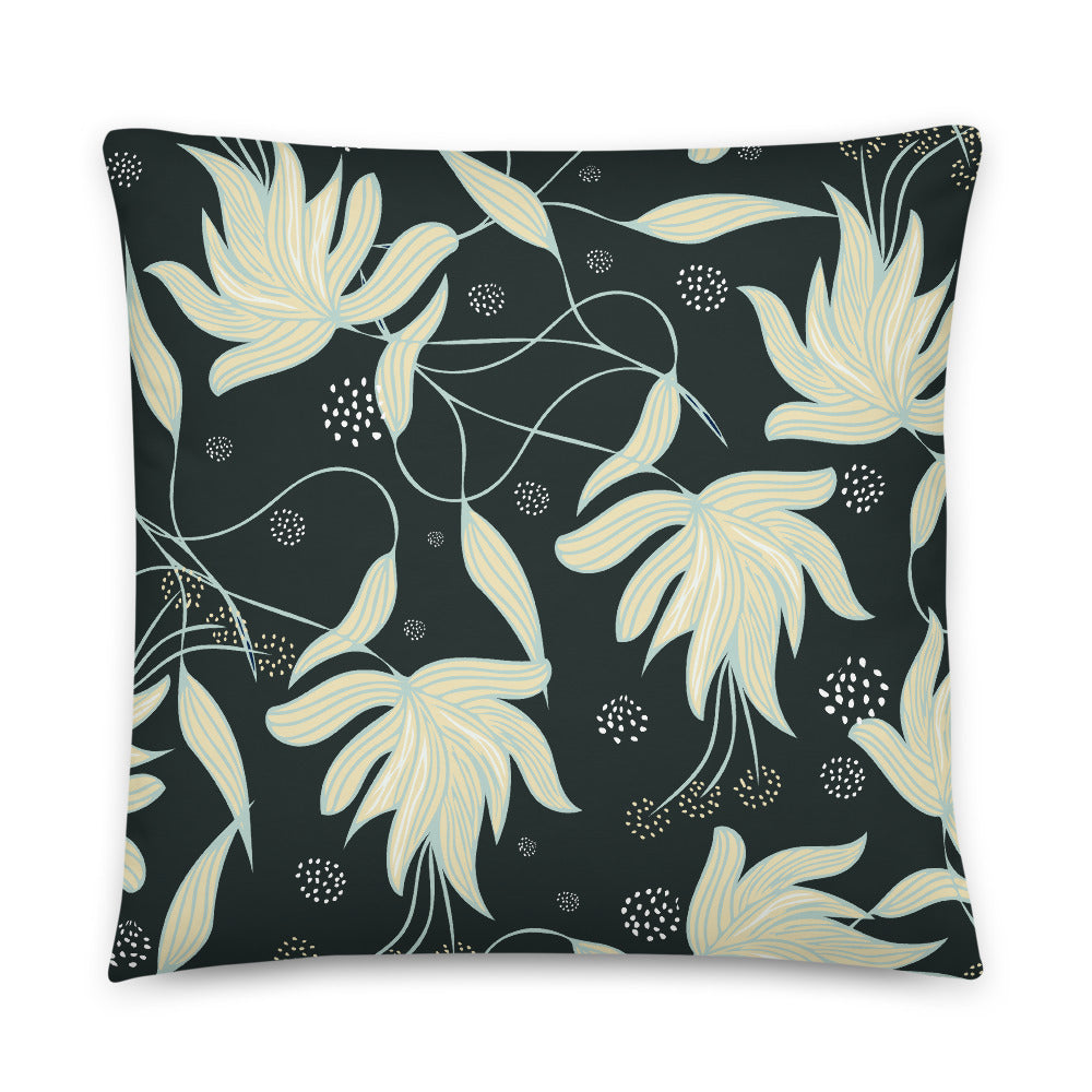 Sea Foam Hibiscus Indoor Pillow-Geckojoy