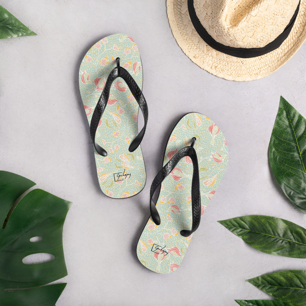 Paddling in Dappled Pools Flip-Flops-Geckojoy
