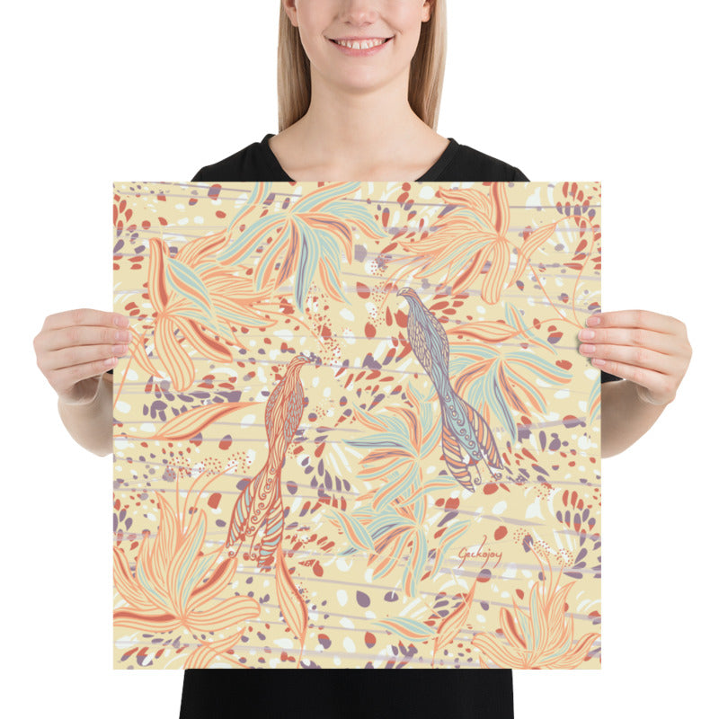 Coastal Courtyard Unframed Print-Geckojoy