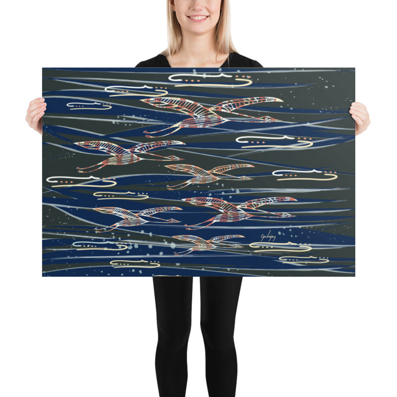 Gliding Through Blue Skies Unframed Print-Geckojoy