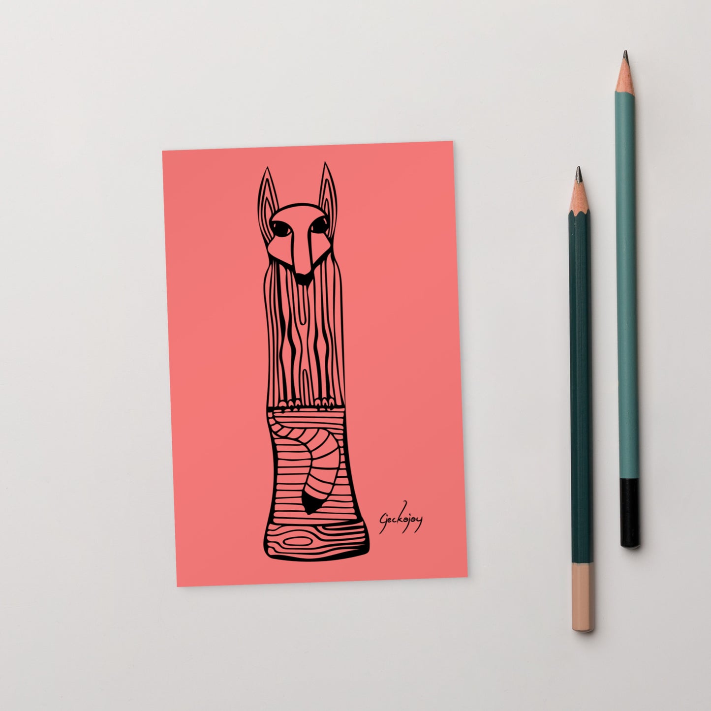 Fox Totem Mini Print