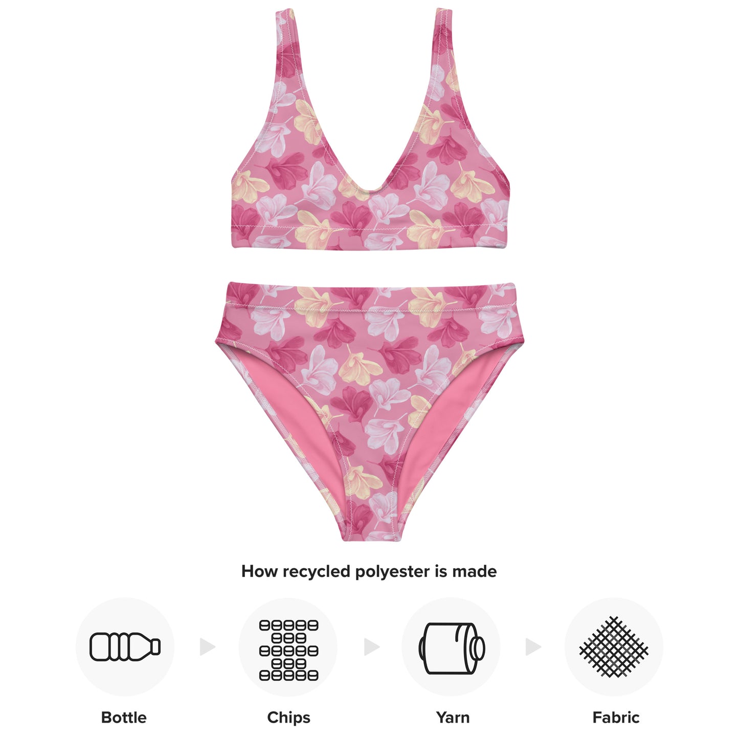 Frangipani Perfume Recycled high-waisted bikini
