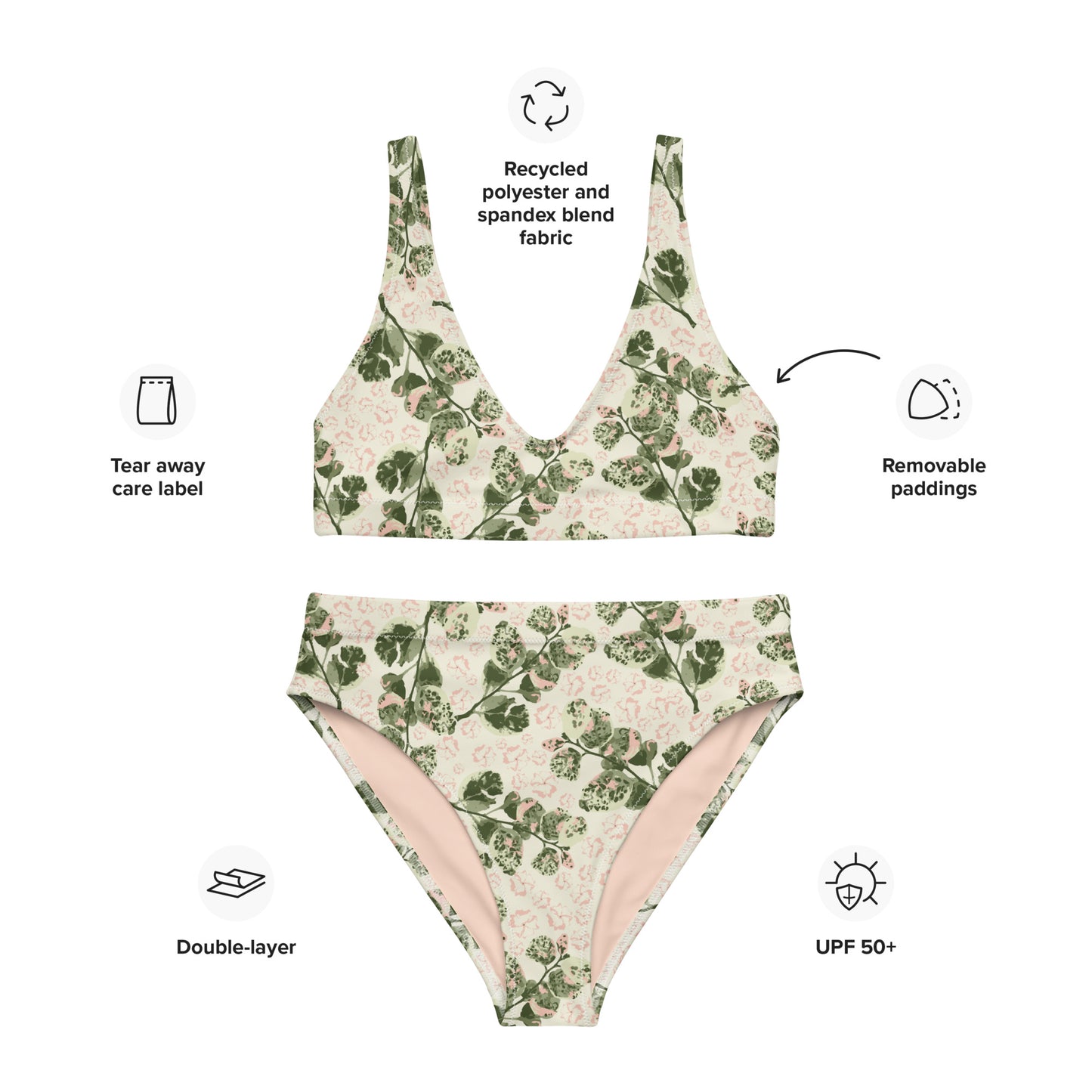 Blush and Freckle Recycled high-waisted bikini