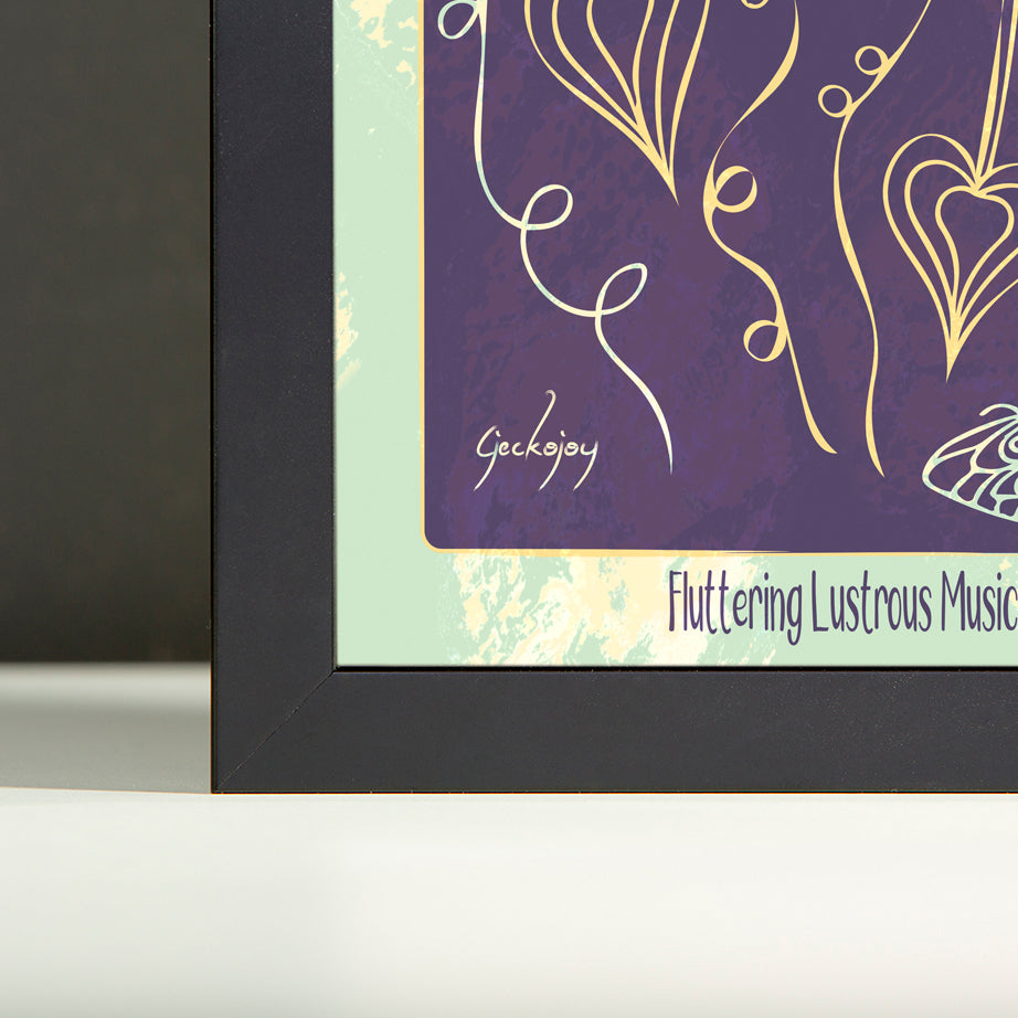 Fluttering Lustrous Music Frame