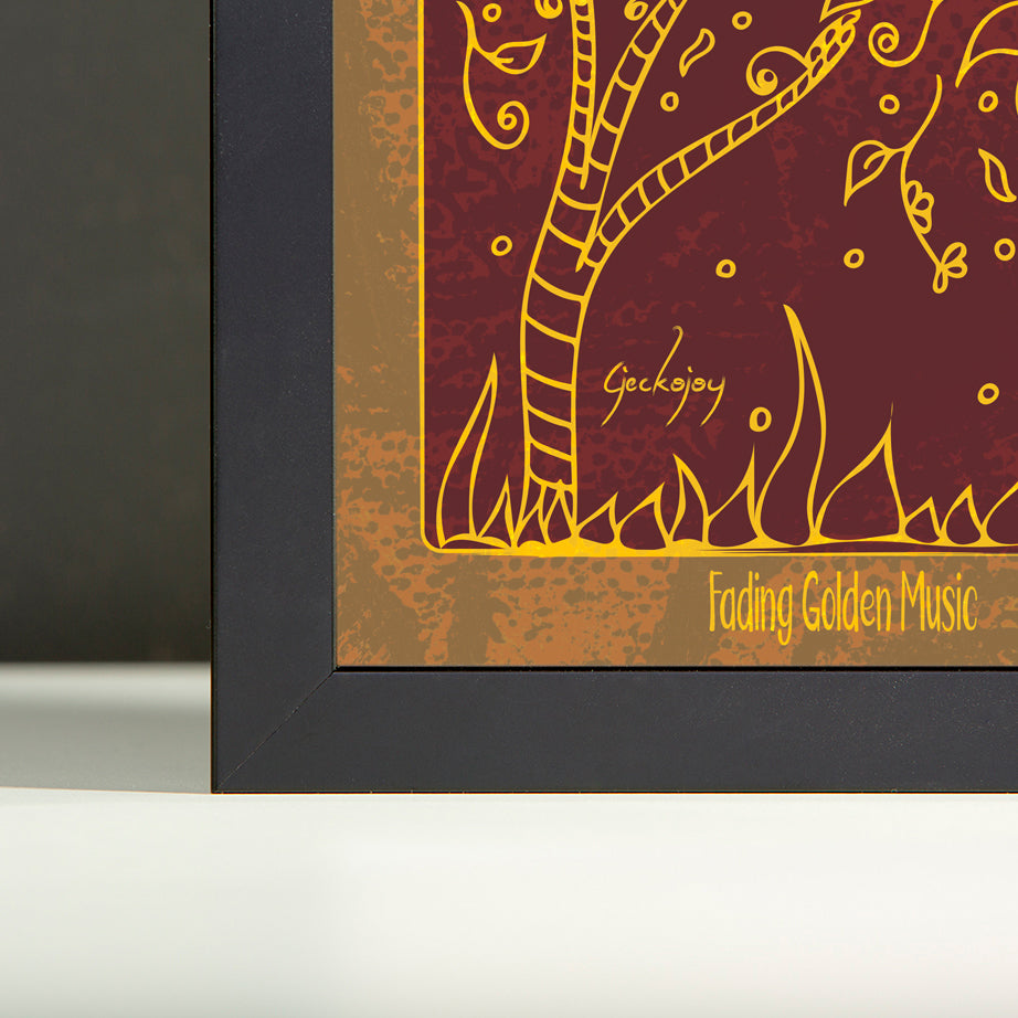Fading Golden Music Frame