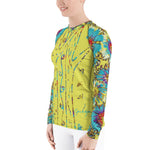 Painted Flowers Women's Rash Guard-Geckojoy