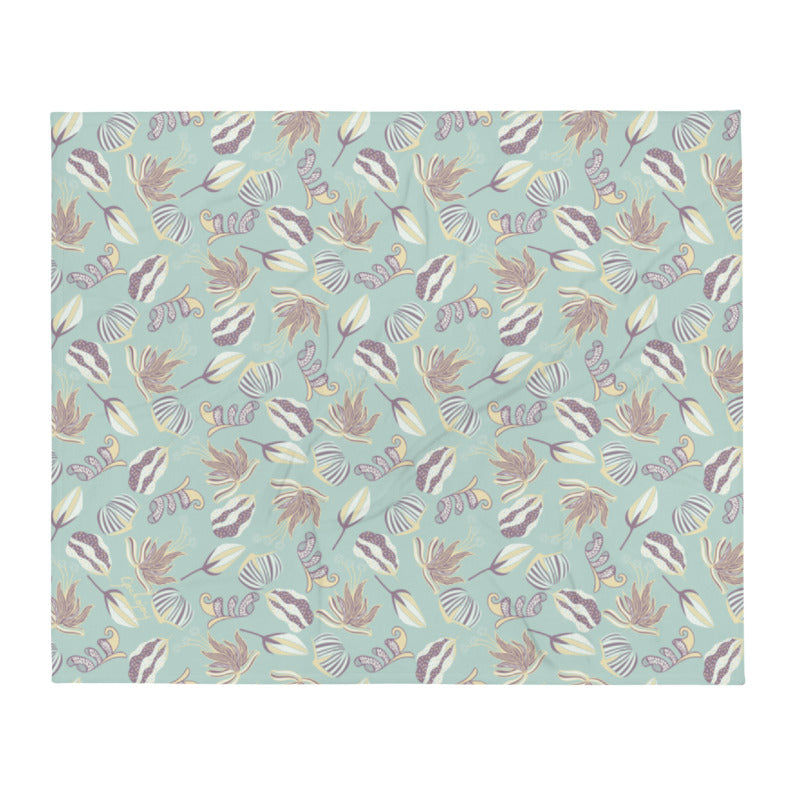 Floating on a Calm Lagoon Throw Blanket-Geckojoy