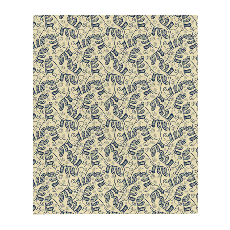 Sketches in the Sand Throw Blanket-Geckojoy