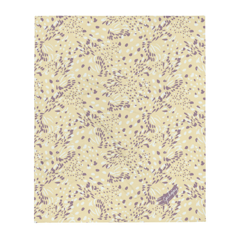 Kuaci Splashes Purple Throw Blanket-Geckojoy