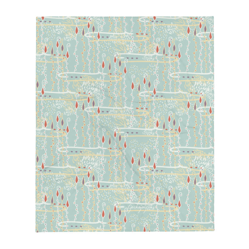 Diving For Pearls Throw Blanket-Geckojoy