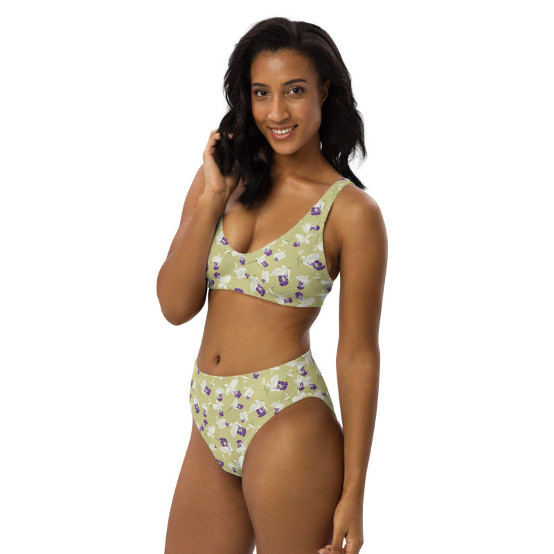 Wild Orchids Recycled High-waisted Bikini