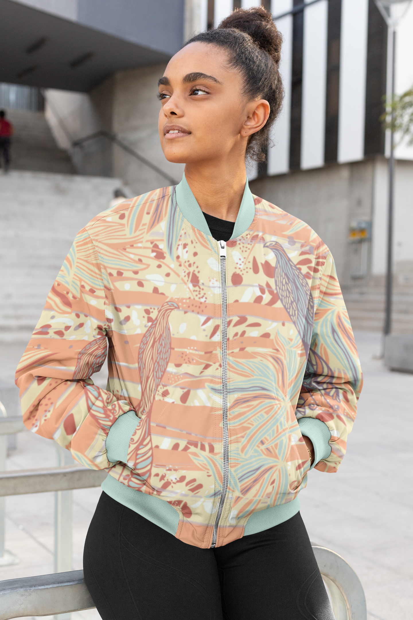 Coastal Unisex Bomber Jacket-Geckojoy