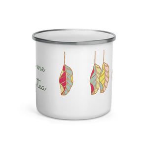 Leaf Me To My Tea Enamel Mug-Geckojoy