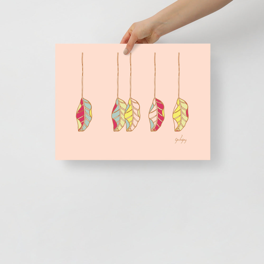 Leaf Line Unframed Print-Geckojoy