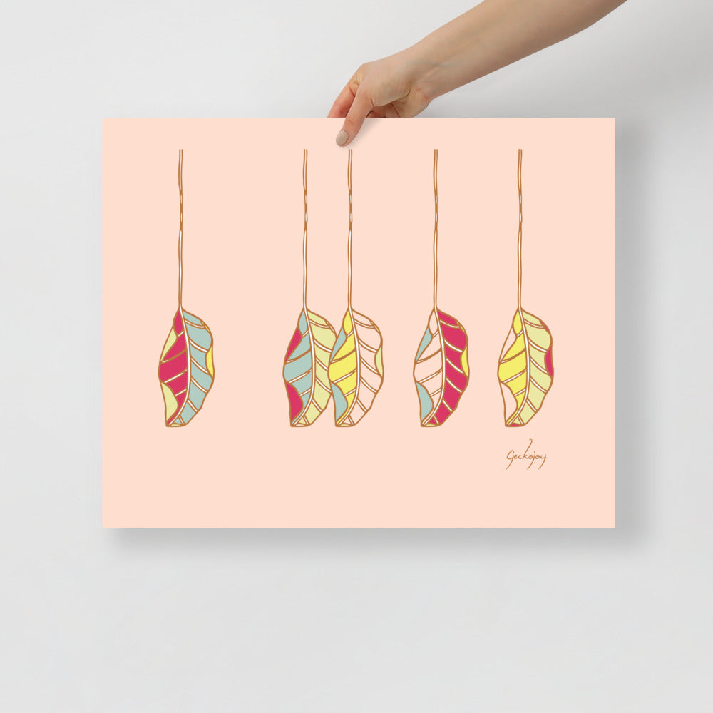 Leaf Line Unframed Print-Geckojoy