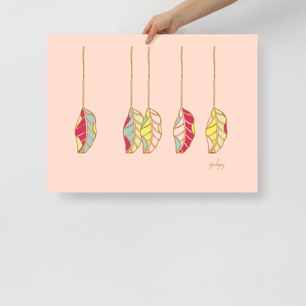 Leaf Line Unframed Print-Geckojoy