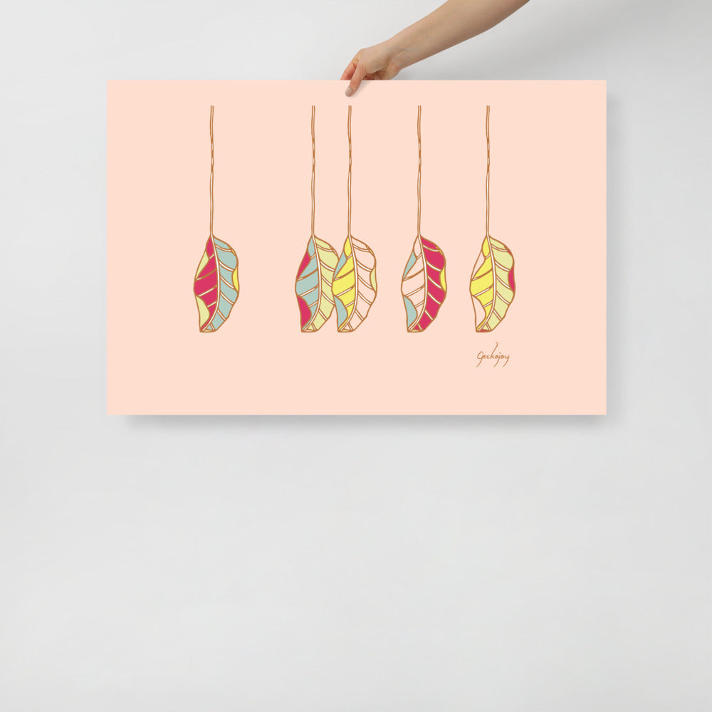 Leaf Line Unframed Print-Geckojoy