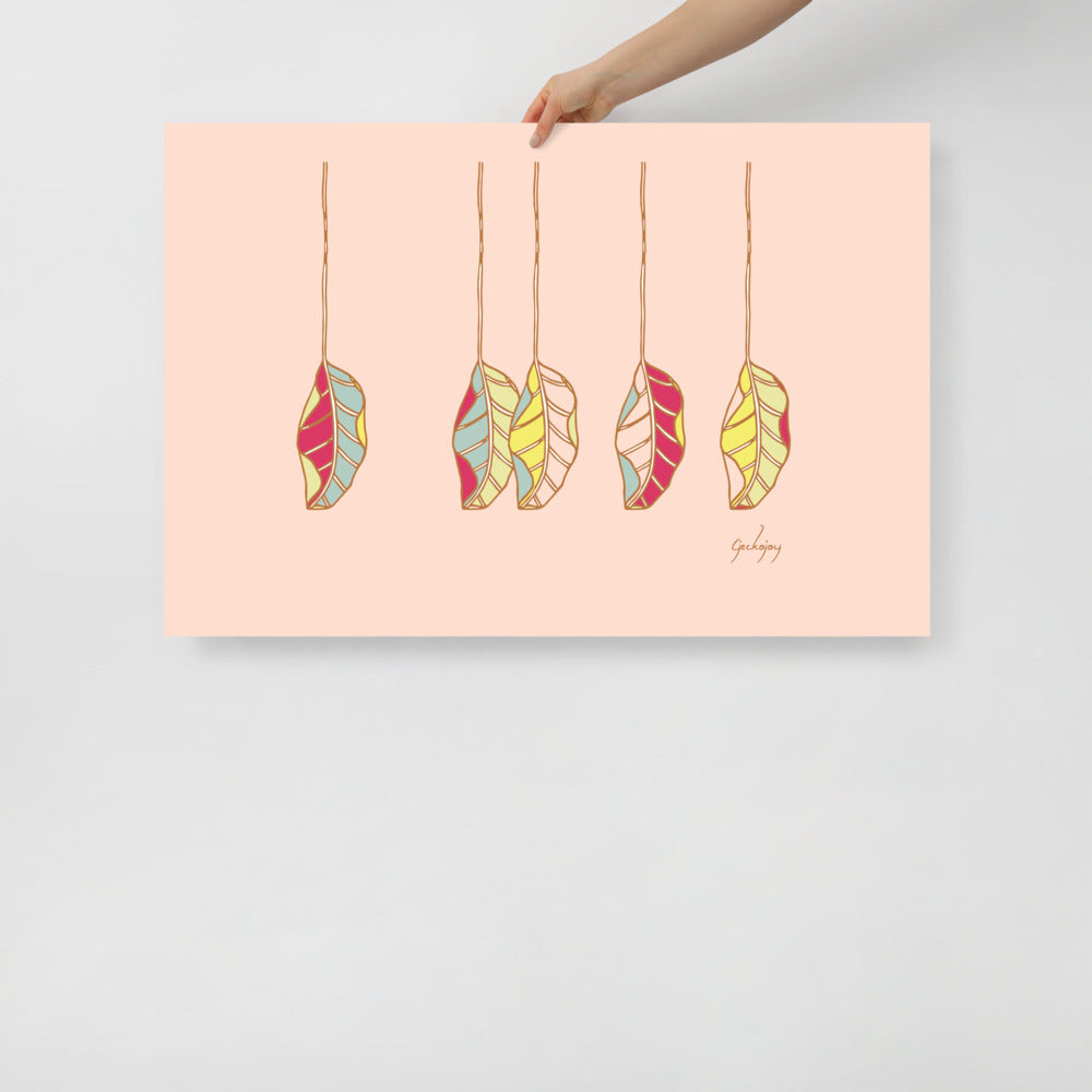 Leaf Line Unframed Print-Geckojoy
