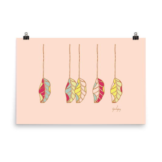 Leaf Line Unframed Print-Geckojoy