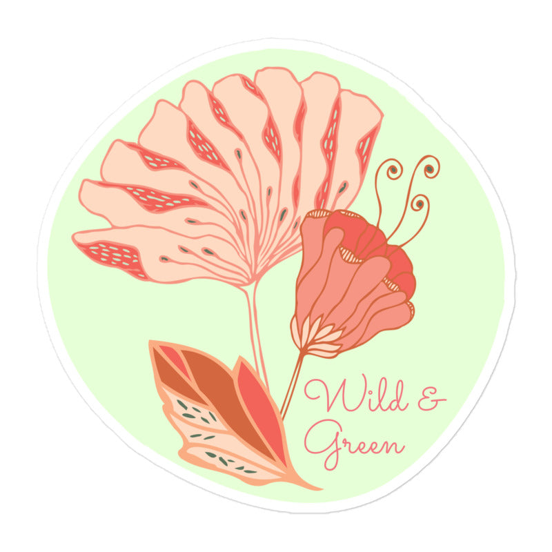 Wild and Green Bubble-free stickers-Geckojoy