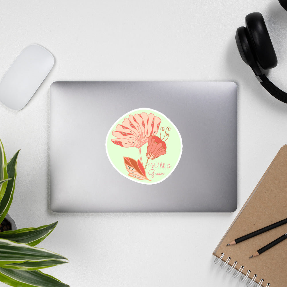 Wild and Green Bubble-free stickers-Geckojoy