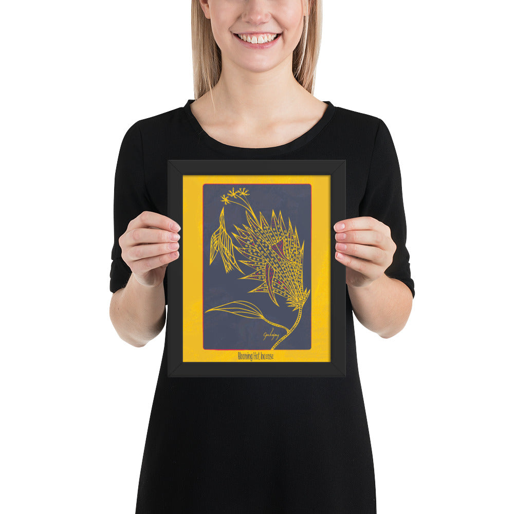 Blooming Hot Incense Framed Print-Geckojoy
