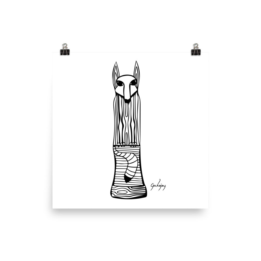Fox Totem Print-Geckojoy