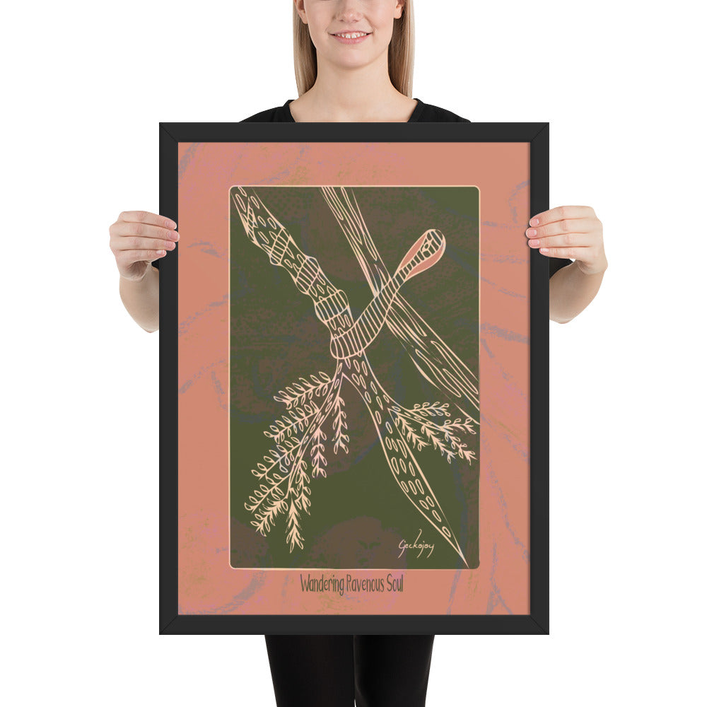 Wandering Ravenous Soul Framed Print-Geckojoy