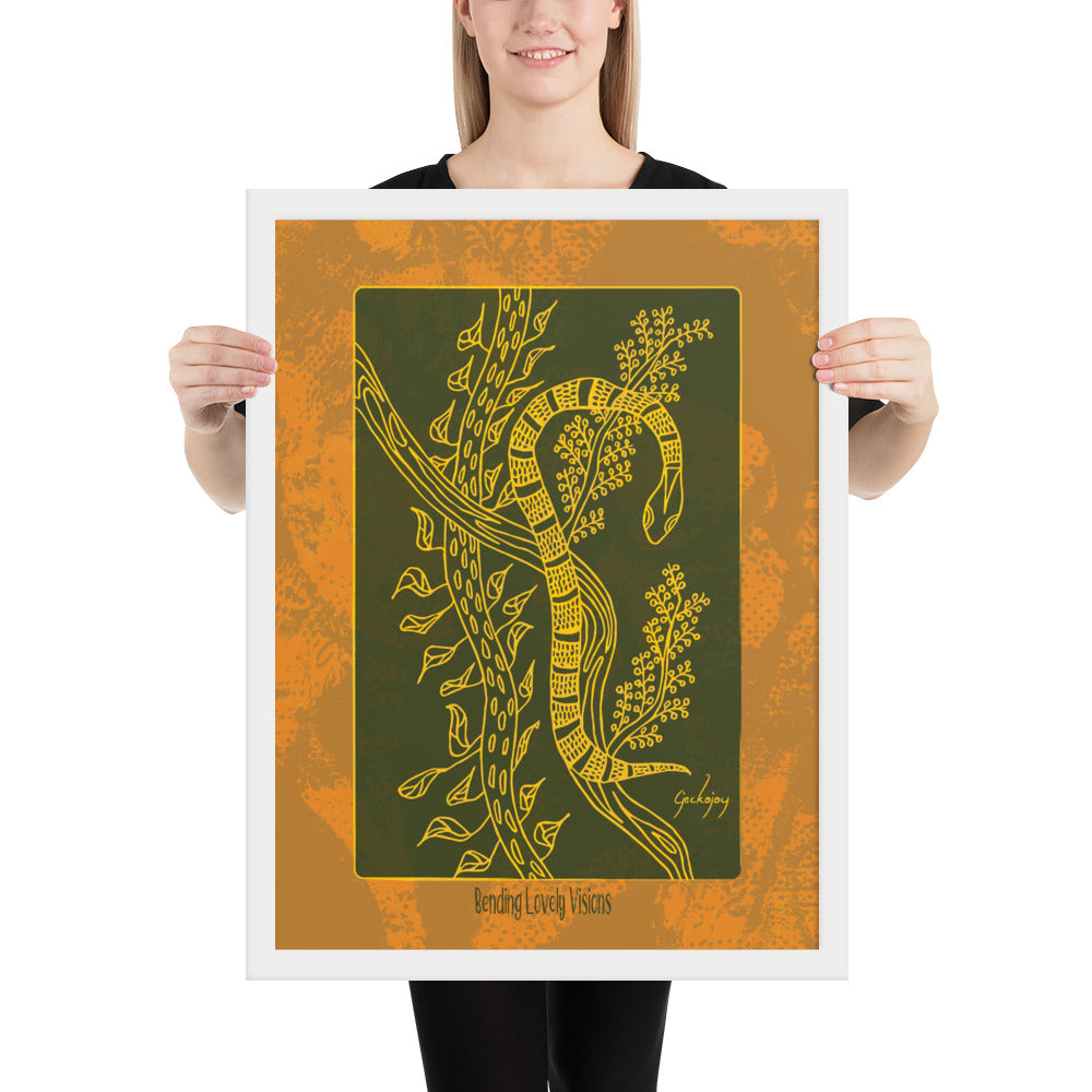 Bending Lovely Visions Framed Print-Geckojoy