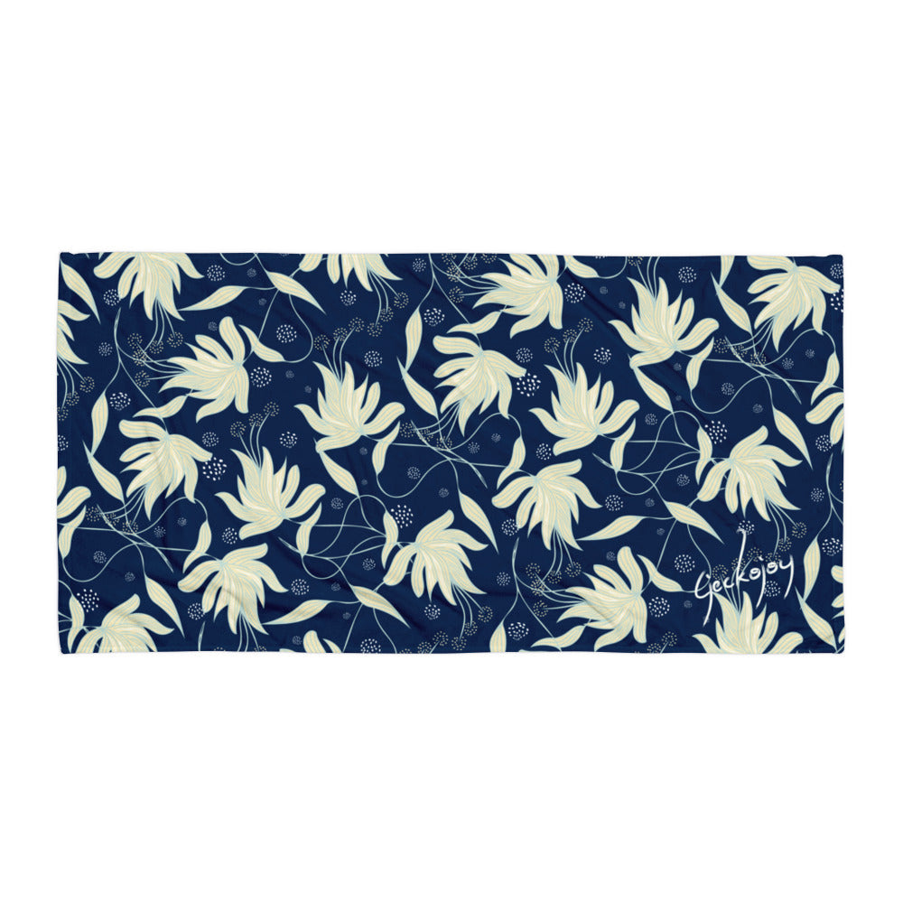Sea Foam Hibiscus SG04 - Beach Towel-Geckojoy