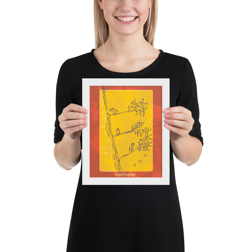 Drooping Drowsy Boughs Framed Print-Geckojoy