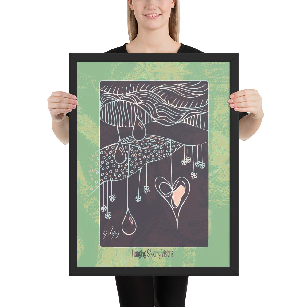 Hanging Steamy Visions Framed Print-Geckojoy