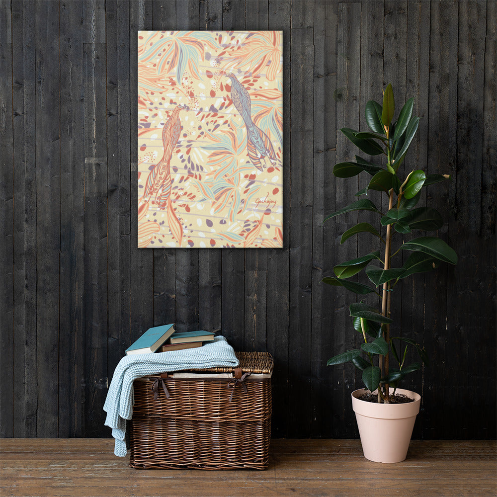 Coastal Courtyard Canvas Print-Geckojoy