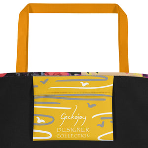 Floating Flowers Beach Bag-Geckojoy