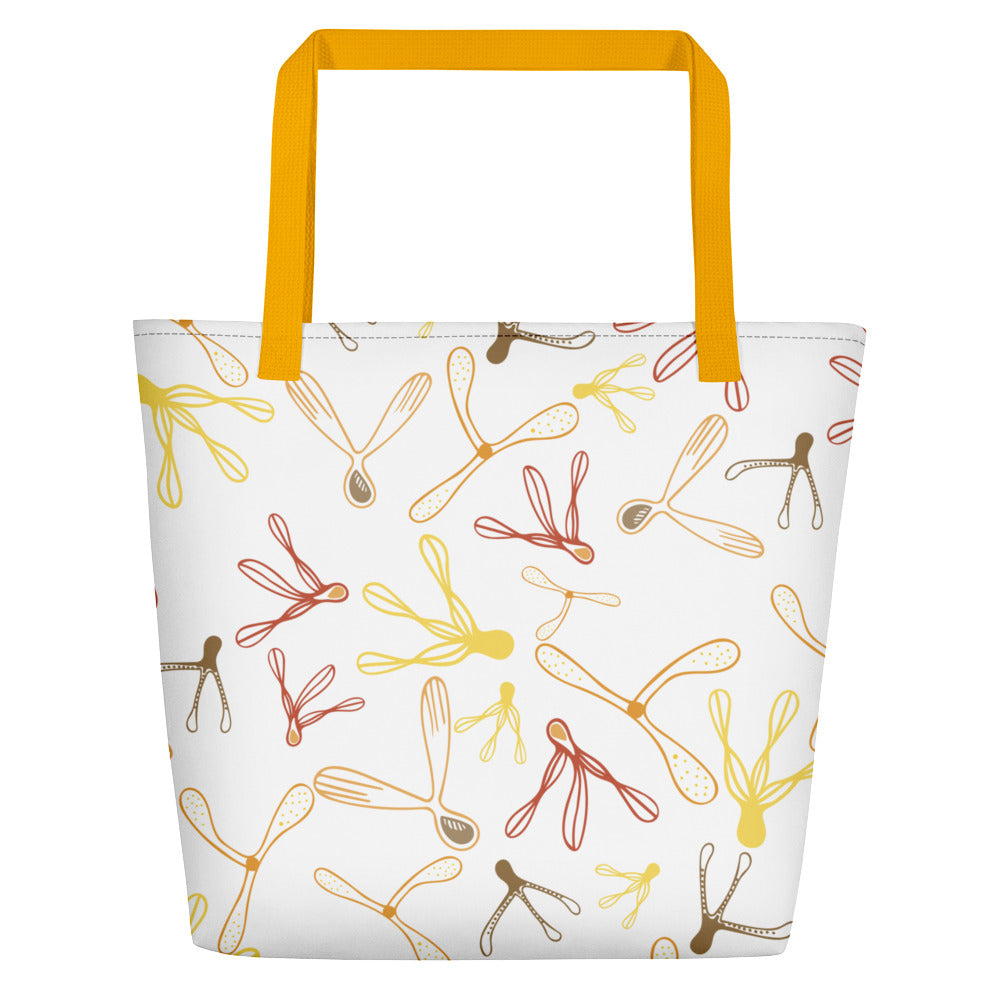 Spiralling Seeds Beach Bag-Geckojoy
