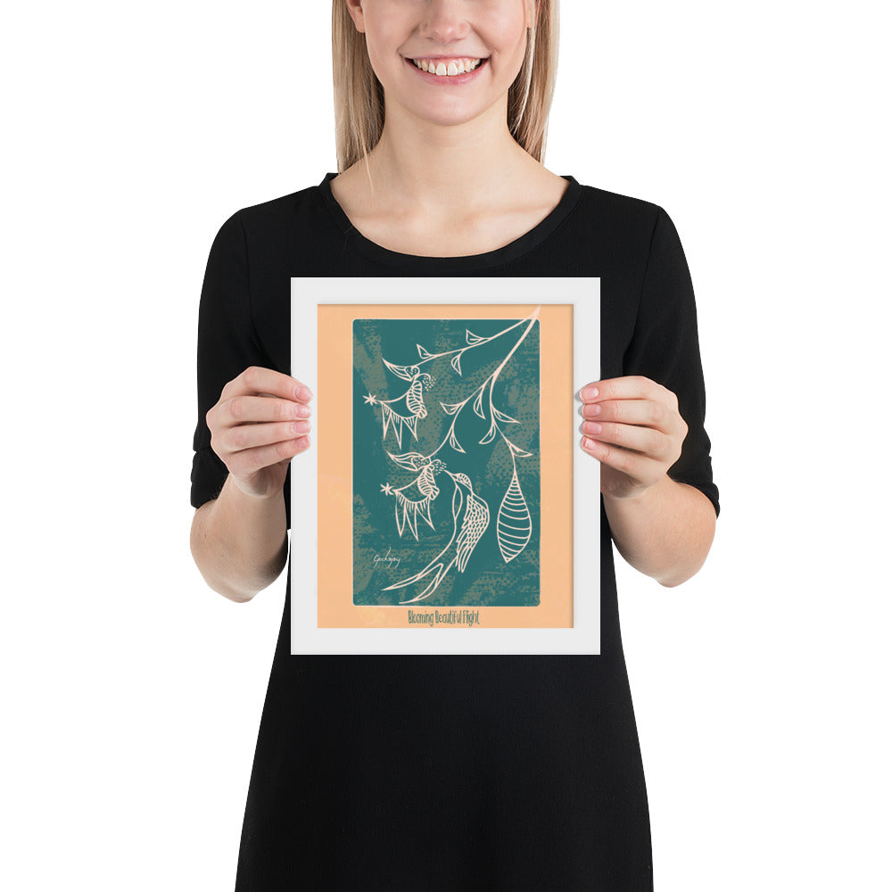 Blooming Beautiful Flight Framed Print-Geckojoy