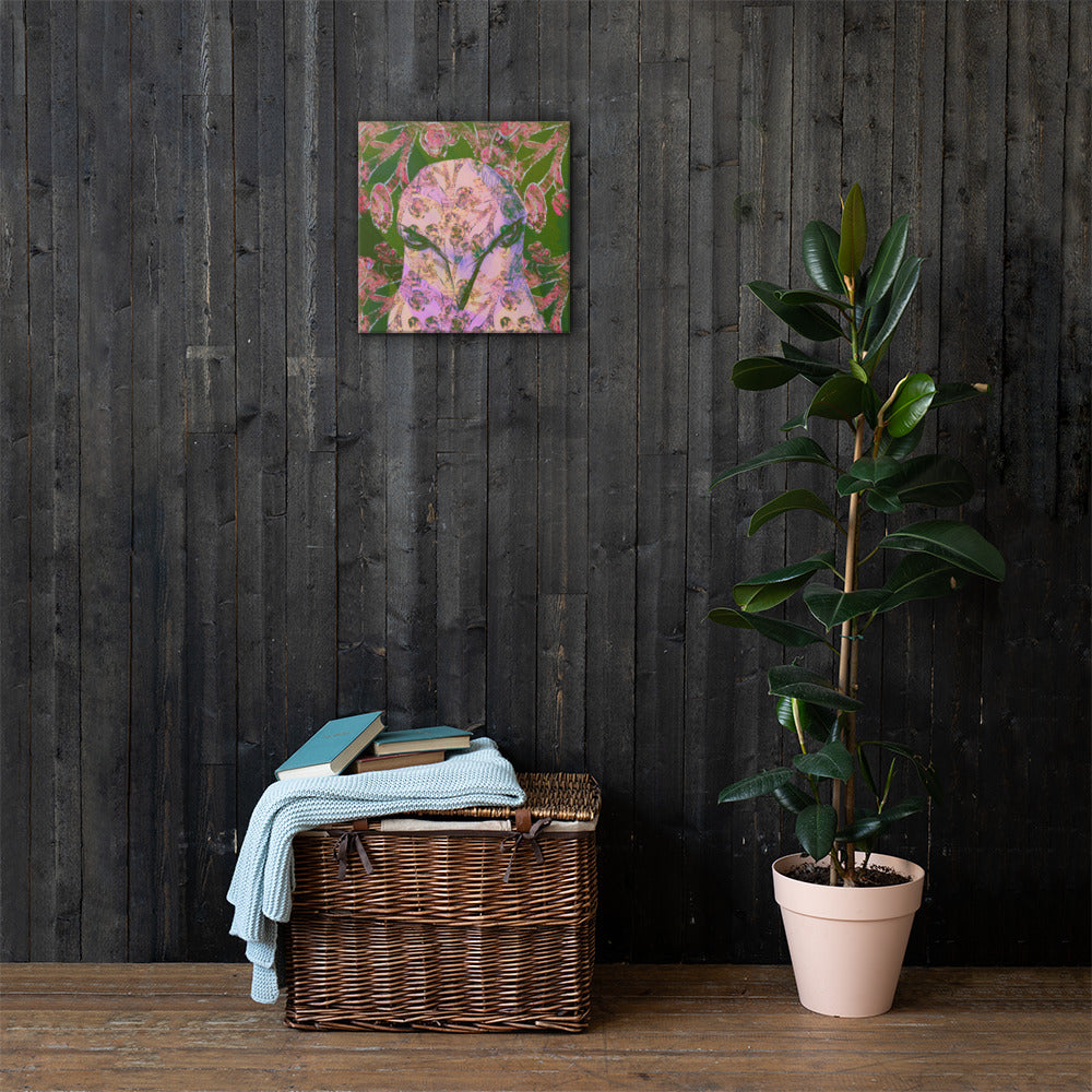 Fierce Pink Bird Canvas Print-Geckojoy